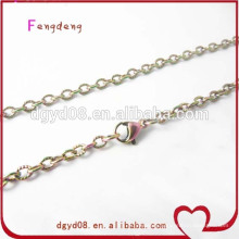 Rainbow stainless steel chain for memory lockets